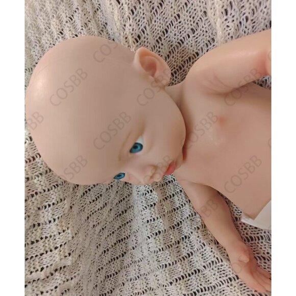 45cm Open Eyes Newborn 6.71lbs Full Body Silicone Reborn Baby Girl Dolls - Picture 13 of 15